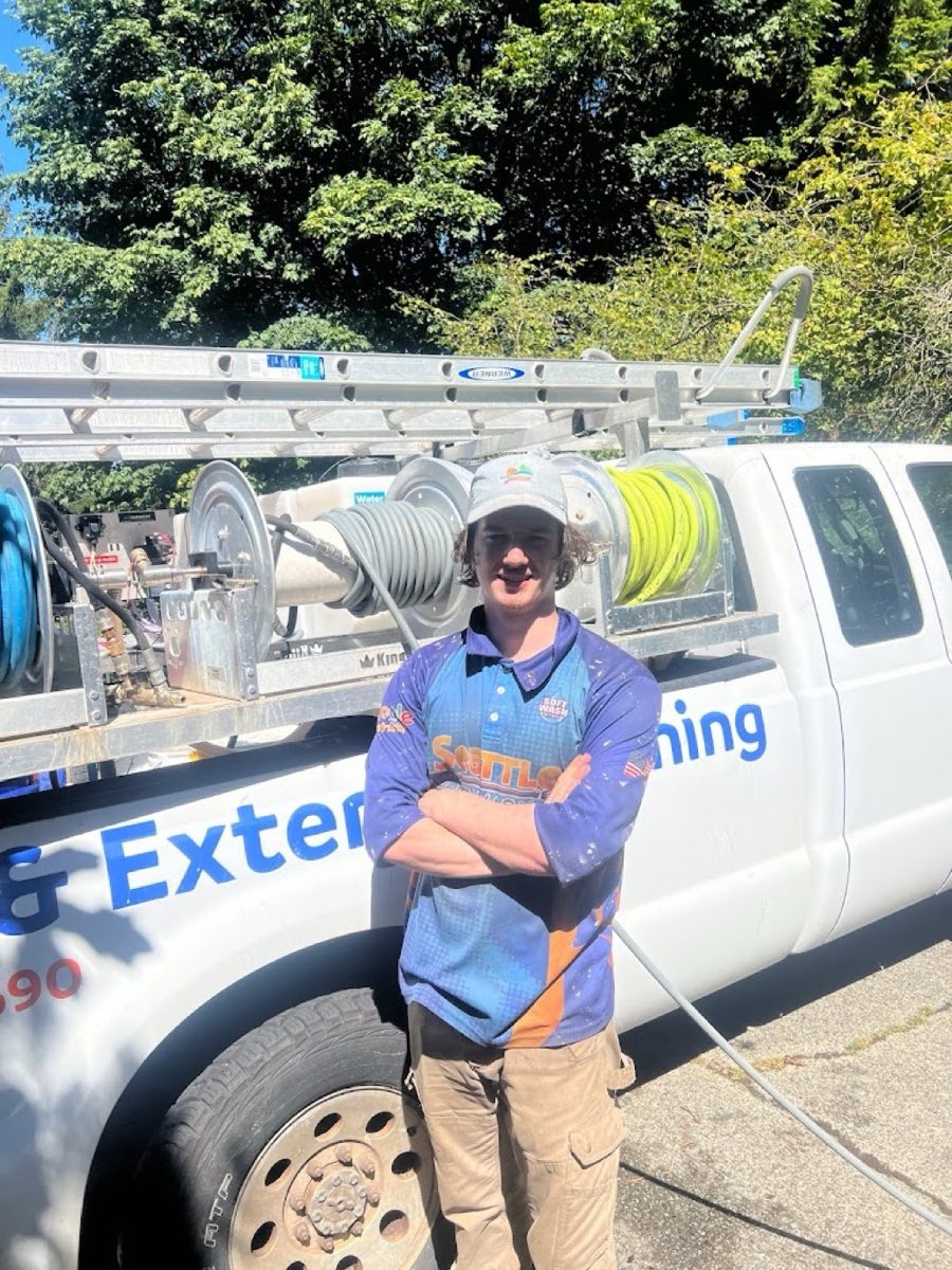 Professional technician with equipment