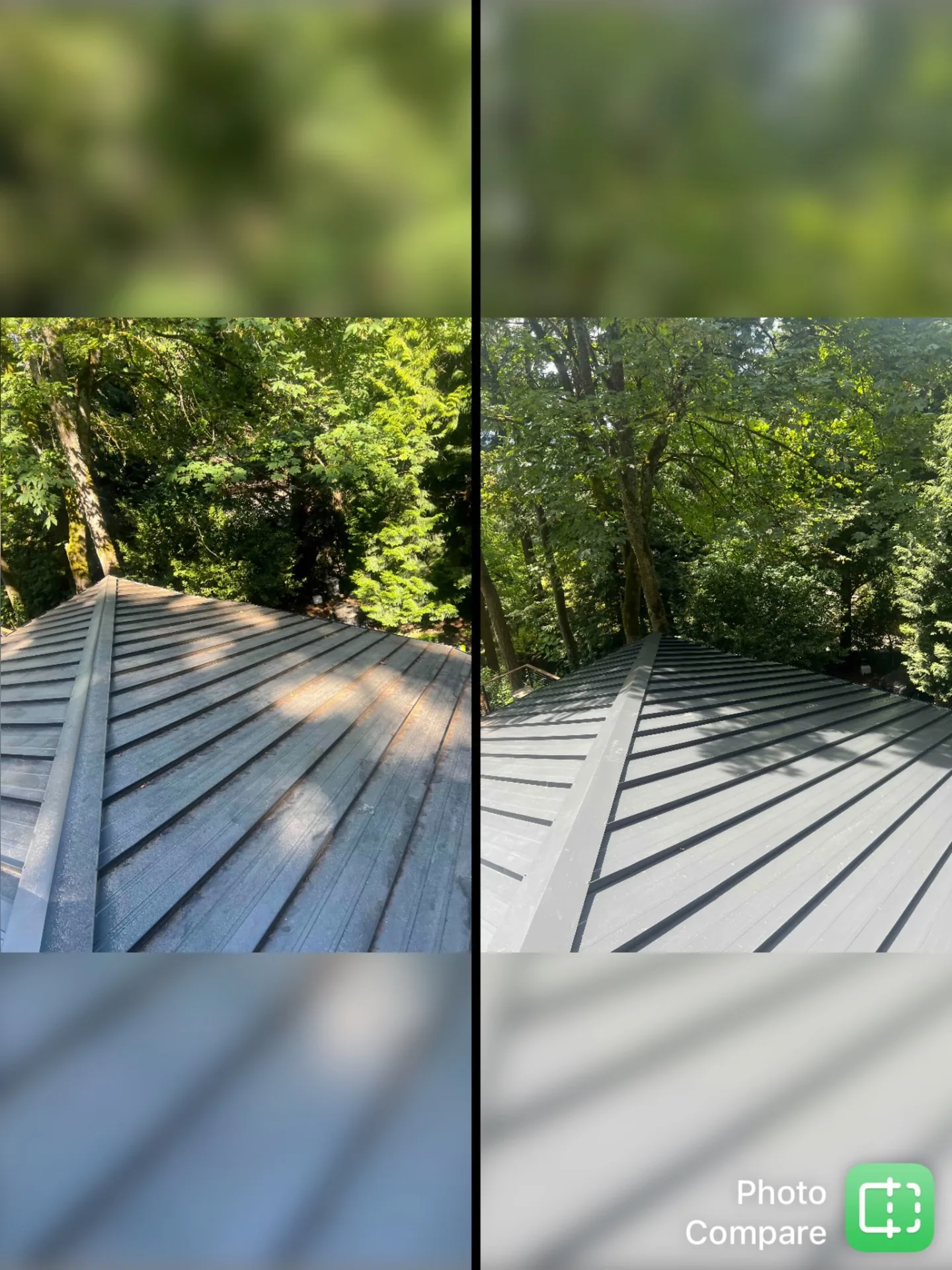 Metal roof moss removal and cleaning transformation